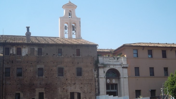 rome basilica santi cosma e damiano front aug13