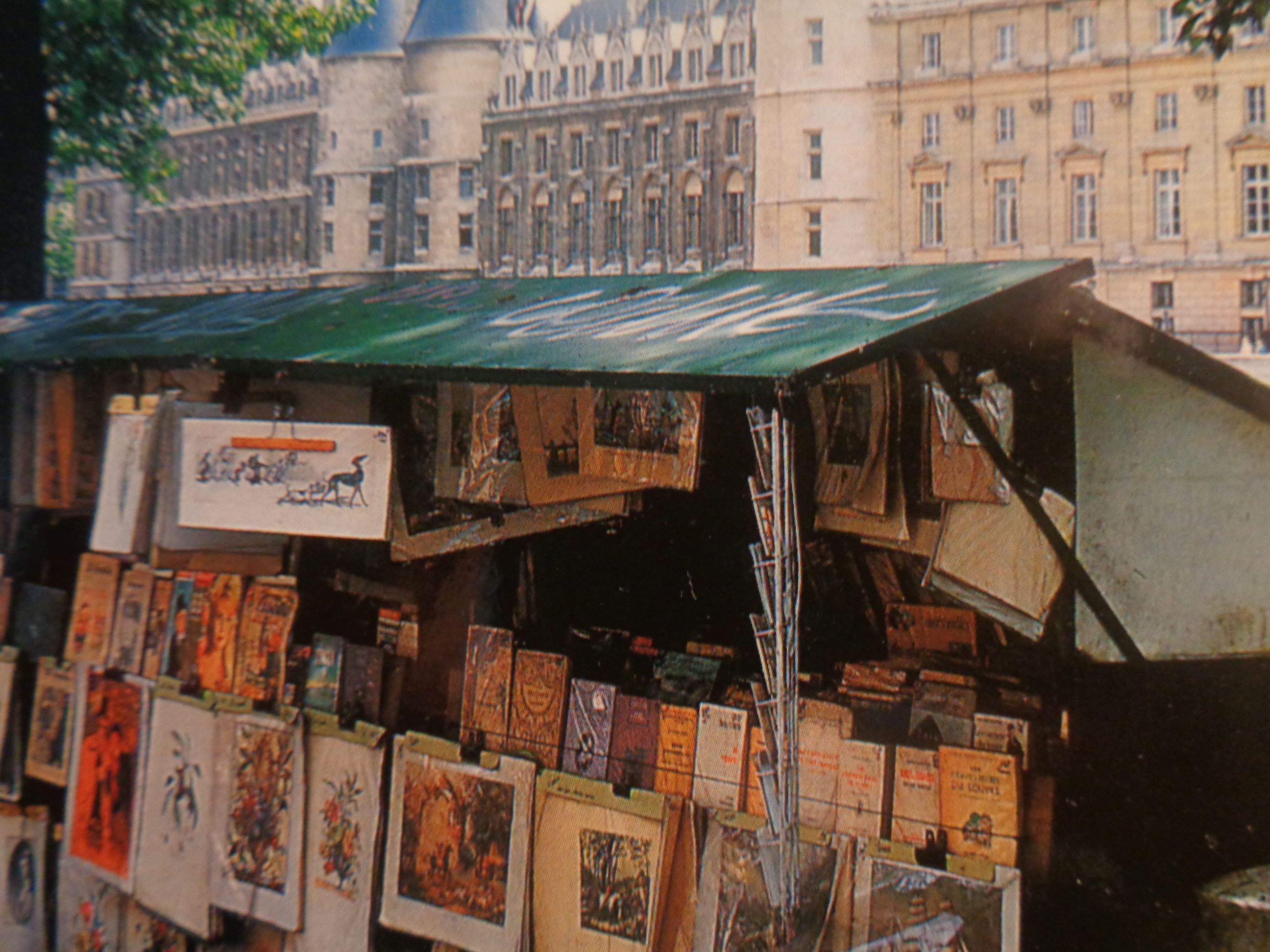 Paris bouquinistes with back conciergerie c2004