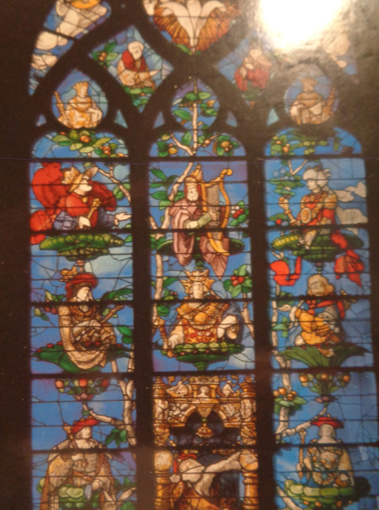 Beauvais ch Saint Etienne stained glass arbre de jesse 16C
