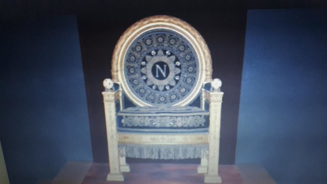 Paris Louvre museum throne napoleon I at Tuileries 2010