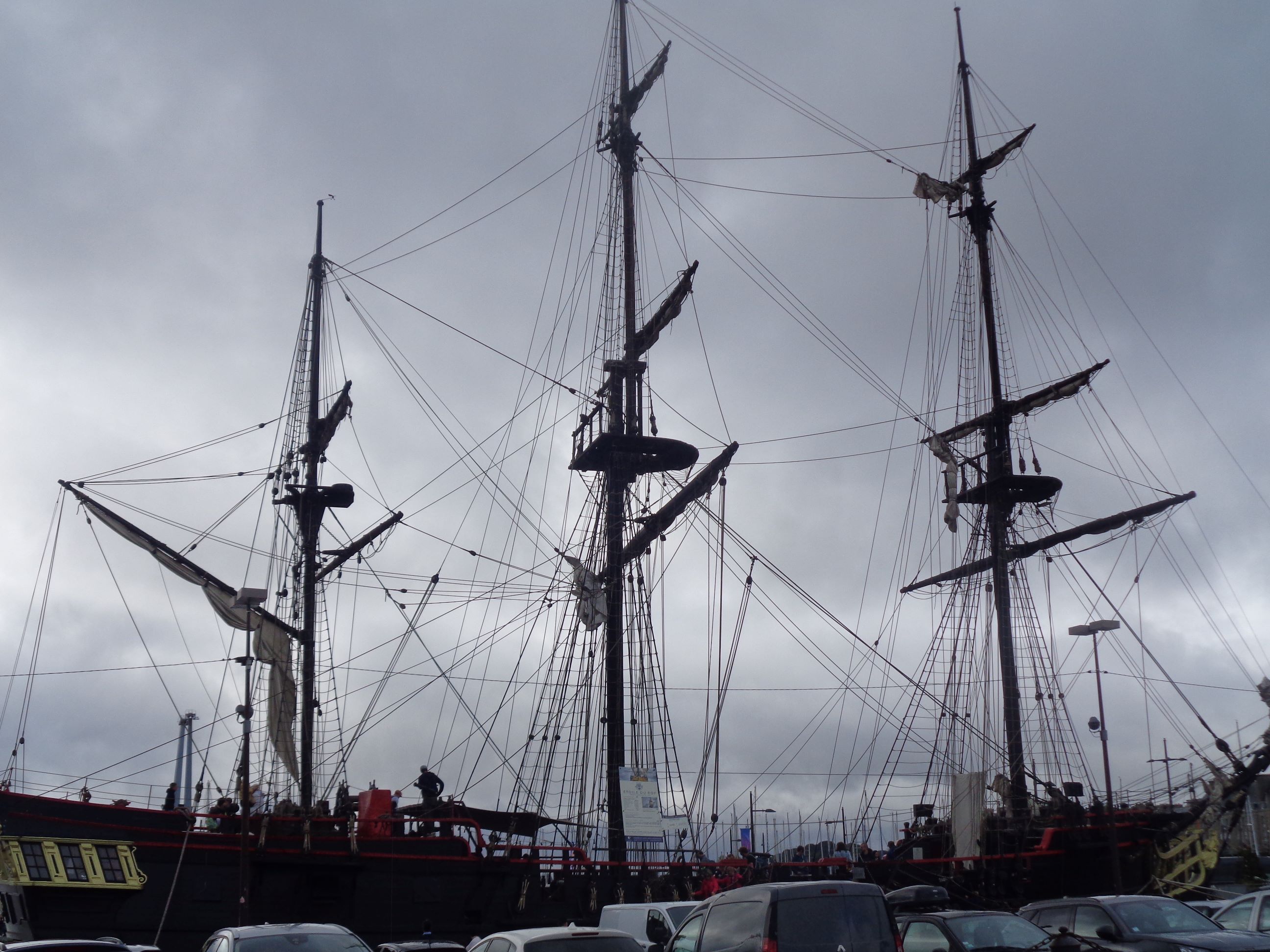Saint Malo harbor L'Etoile du Roy tall ship aug24