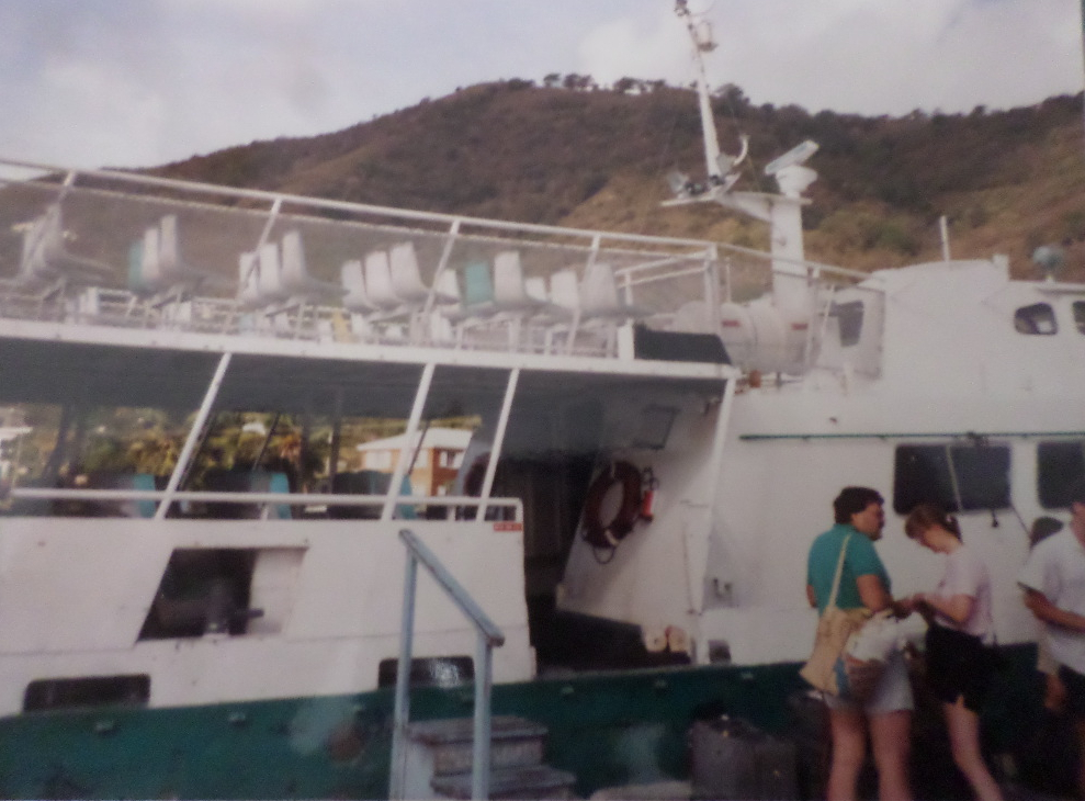 BVI Tortola arriving ferry from st Thomas c1988
