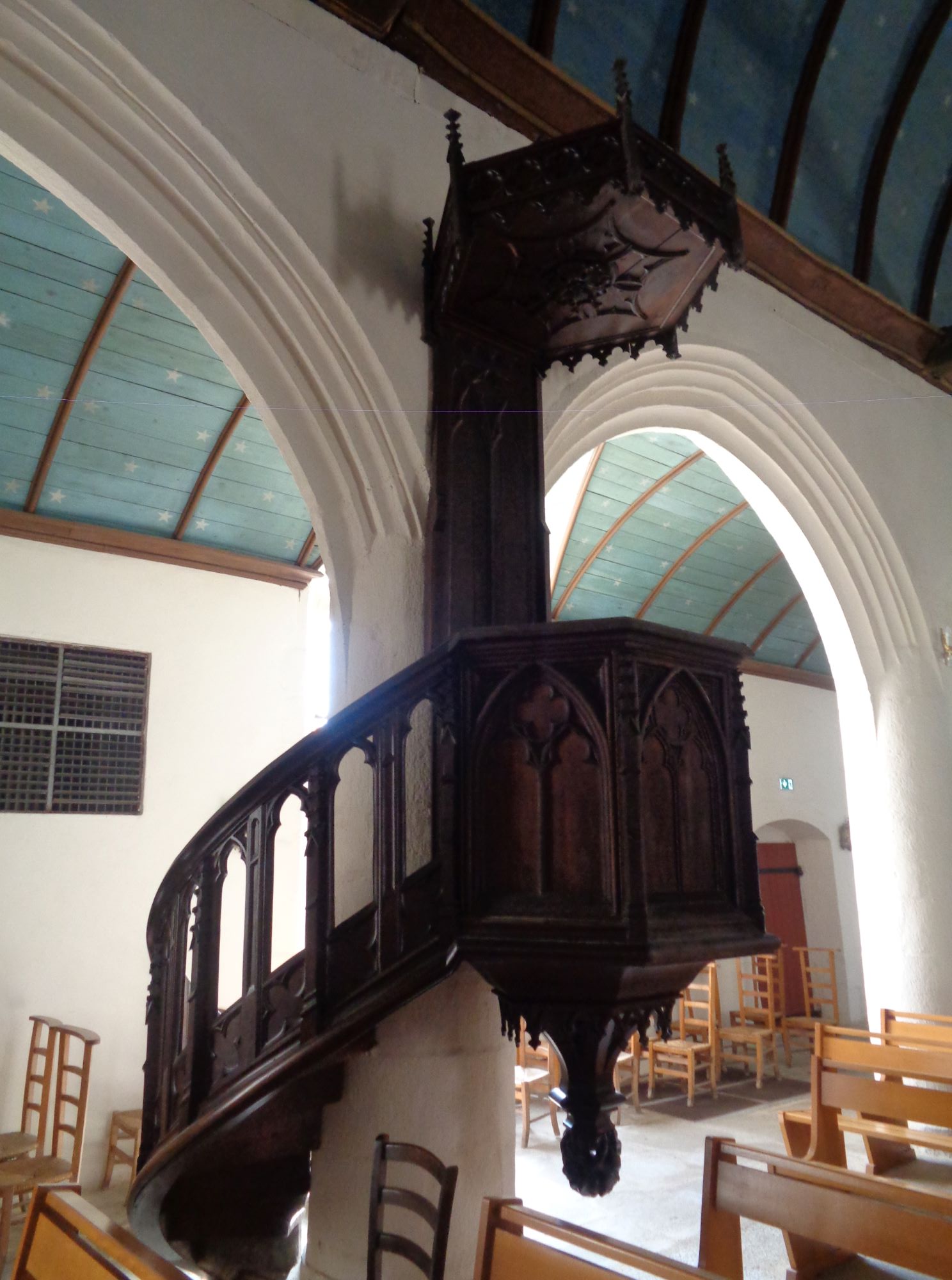 La Foret Fouesnant ch Notre Dame de Izel Vor pulpit sep24