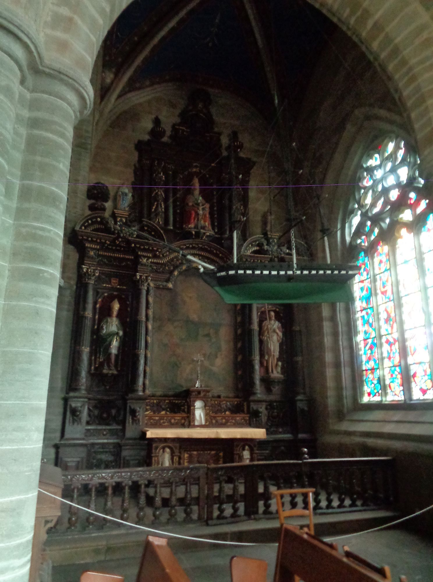 Lannion ch de la trinité Brélénevez chapel right side ex voto sep24