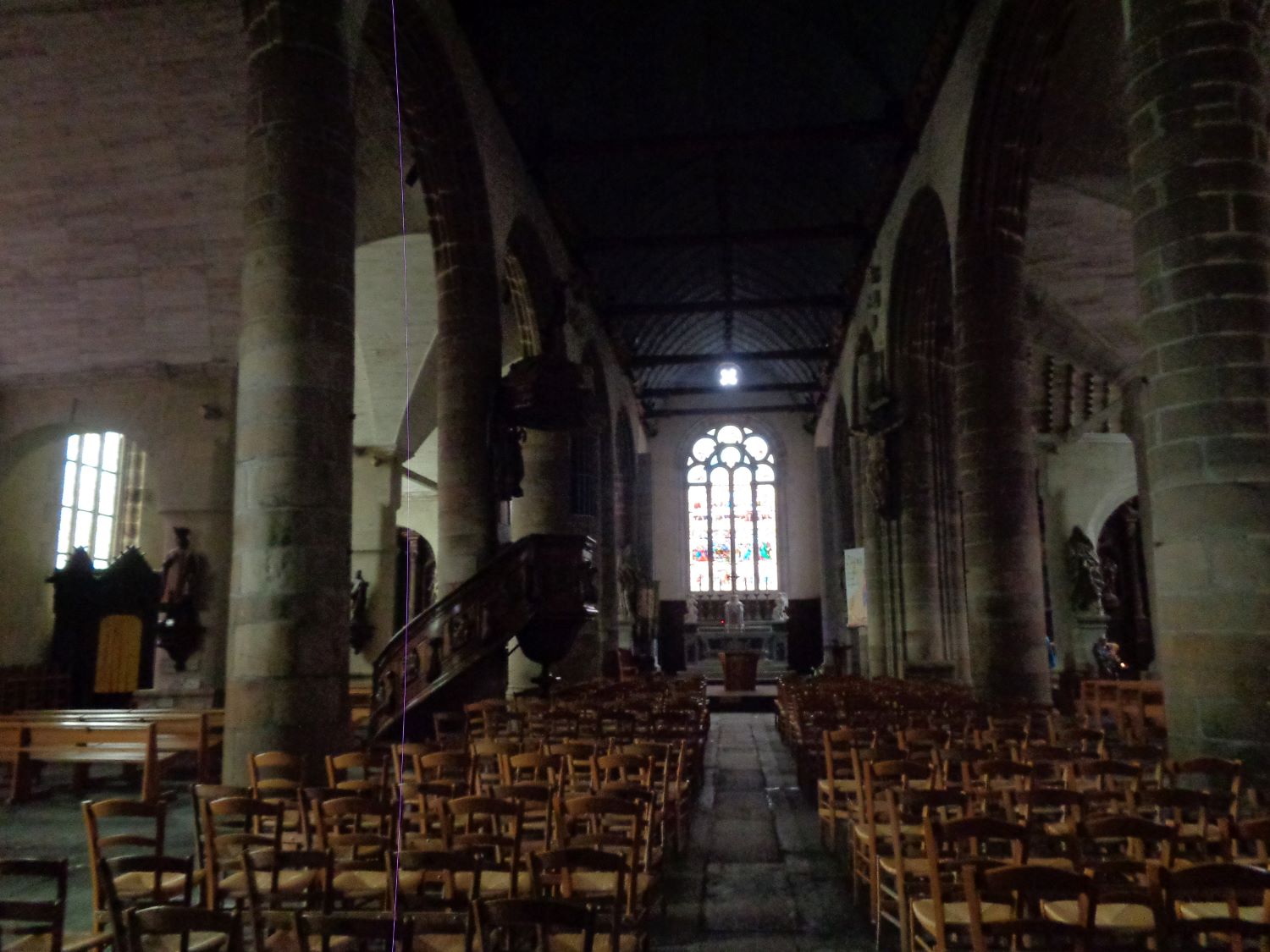 Lannion ch Saint Jean du Baly nave to altar sep24