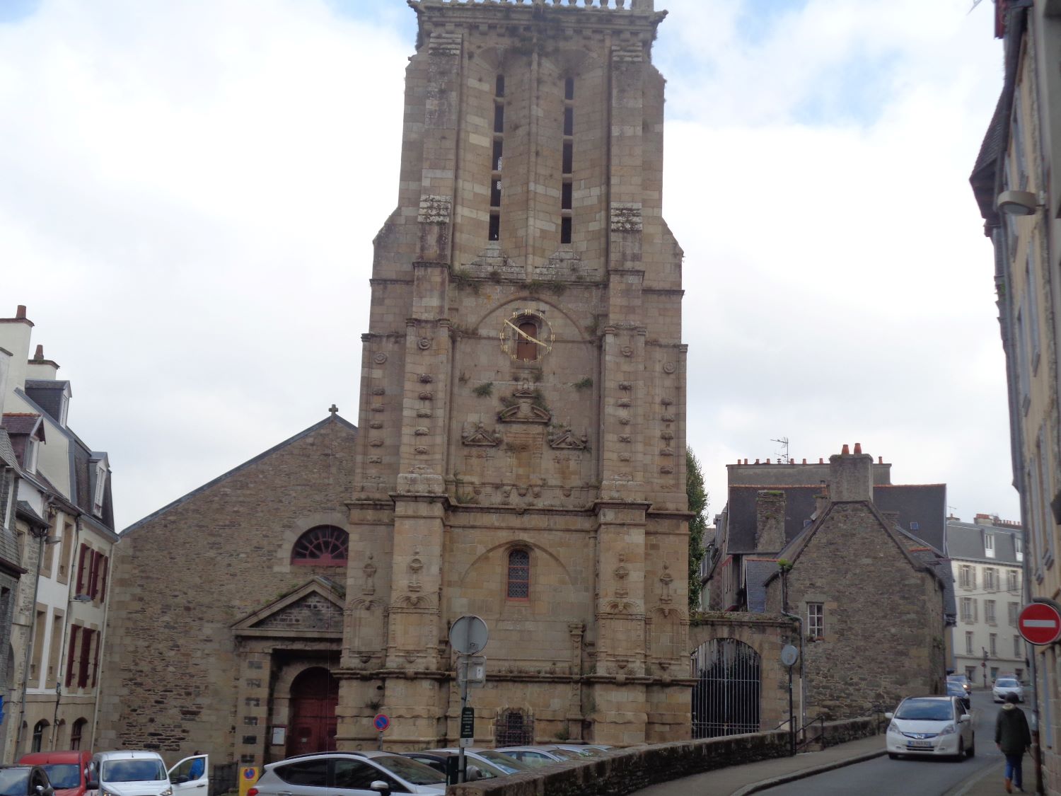 Morlaix ch Saint Mathieu belltower front sep24