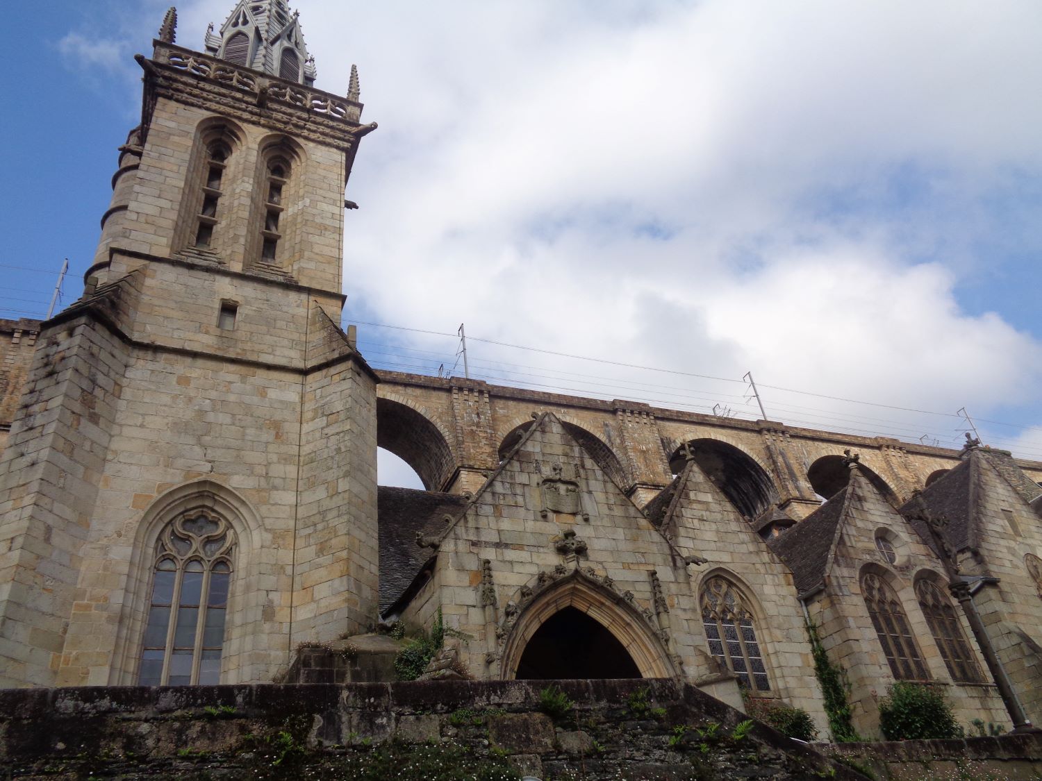 Morlaix ch Saint Mélaine belltower side sep24