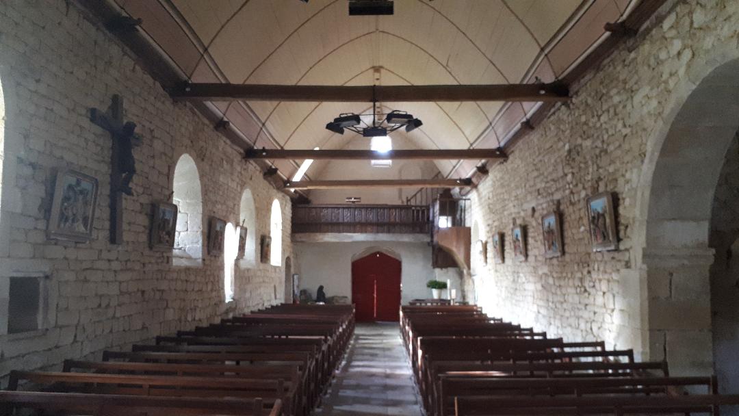 Le Guerno ch Saint John the Baptist altar to nave feb20