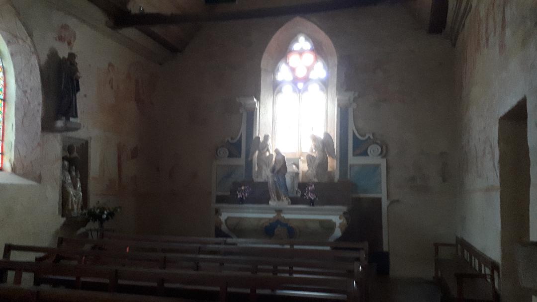 Le Guerno ch Saint John the Baptist chapel on right feb20