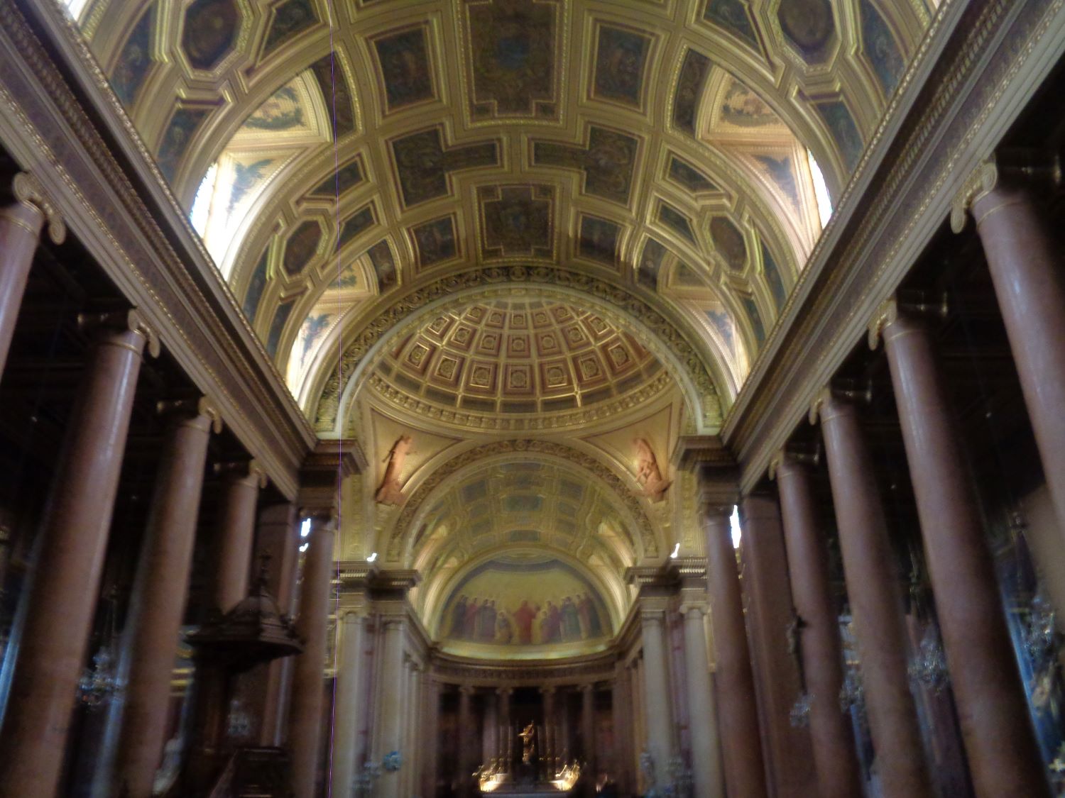 Rennes Cat Saint Pierre ceiling nave oct24