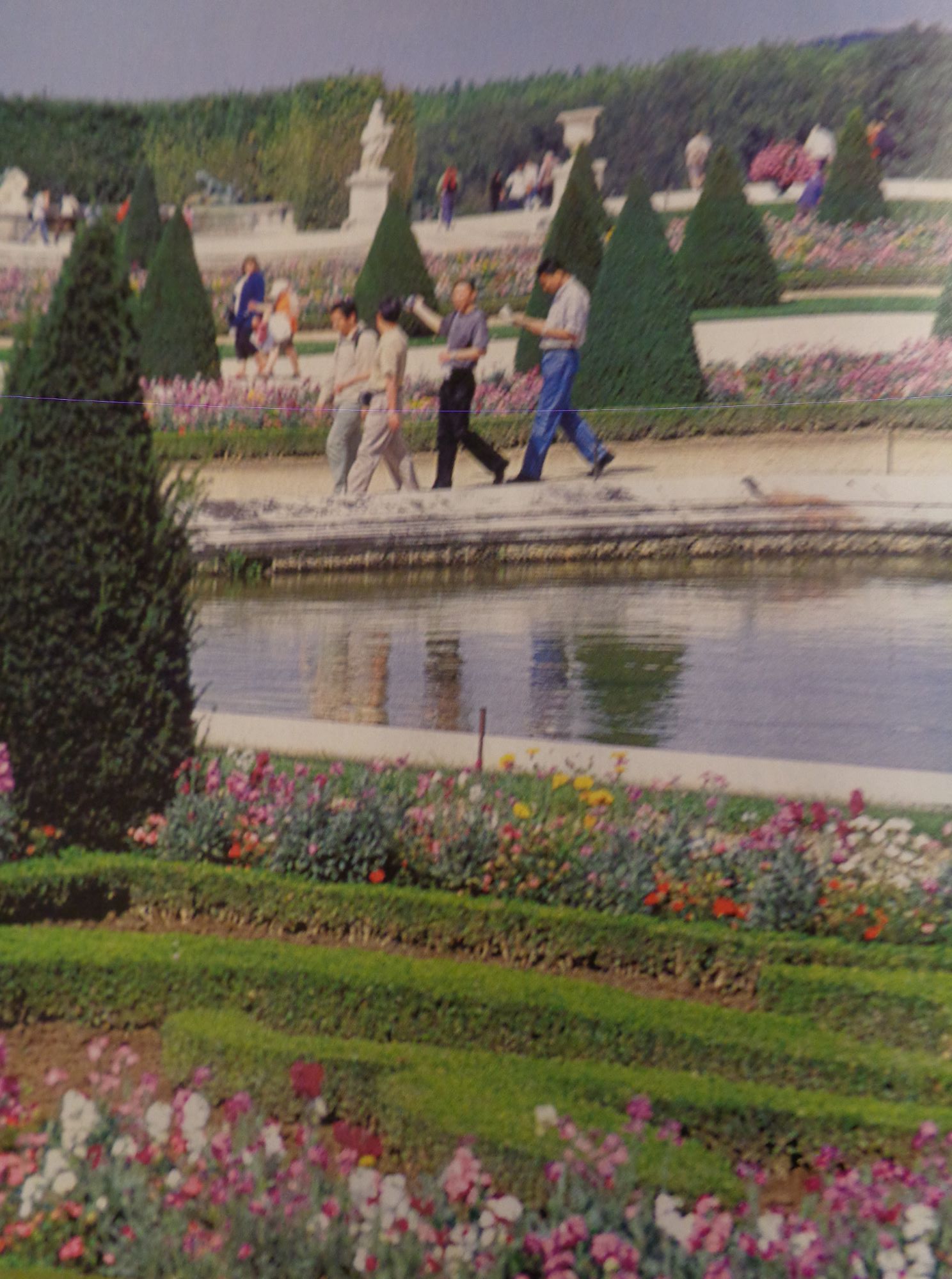 Versailles castle garden parterre du midi ponds mar09