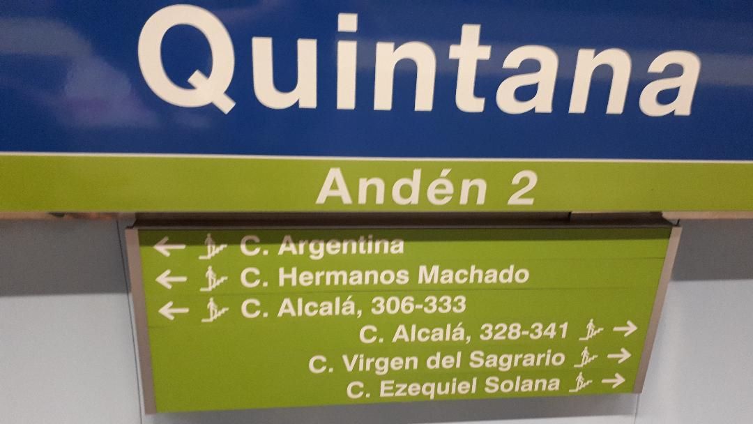 Madrid metro Quintana metro line 5 my old apt mima jul23