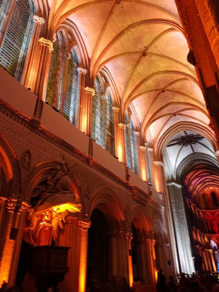 Bayeux Cathédrale Notre Dame pulpit side left wall c2023