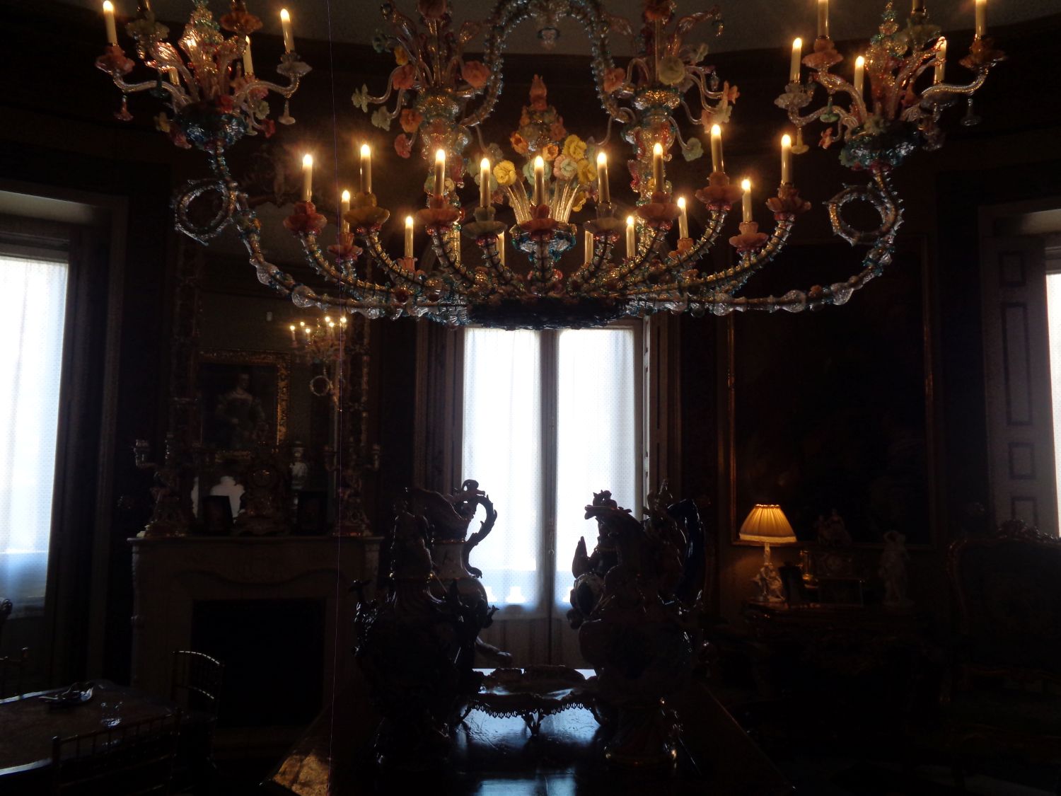 Madrid museo Cerralbo C Ventura Rodriguez 17 chandelier boat lamp dec24