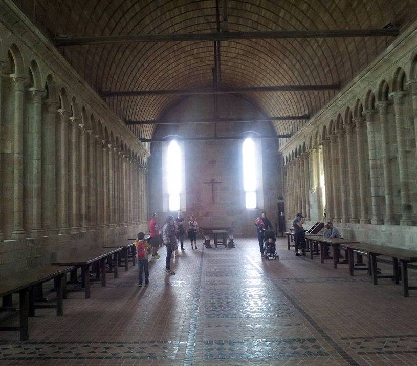 Mont Saint Michel abbey Refectory dec23