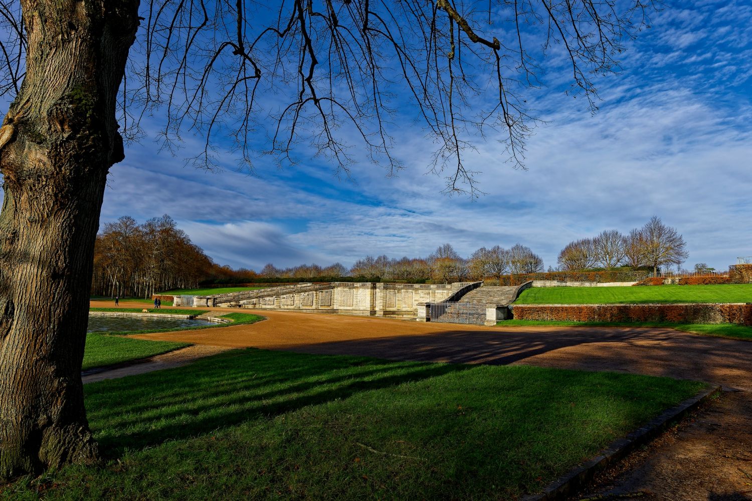 Versailles château bassin du Fer à cheval dec24