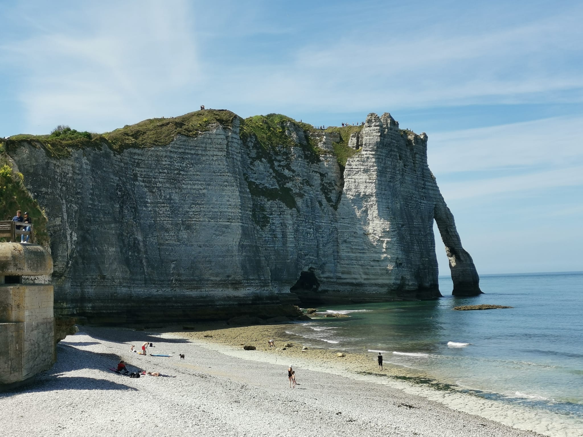Etretat plage et arch falaise