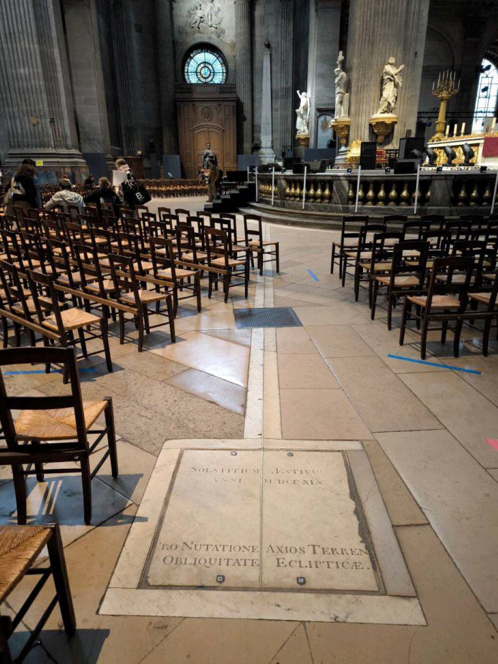 Paris ch Saint Sulpice Meridienne on floor